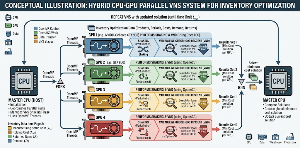 A hybrid CPU-GPU parallelization scheme