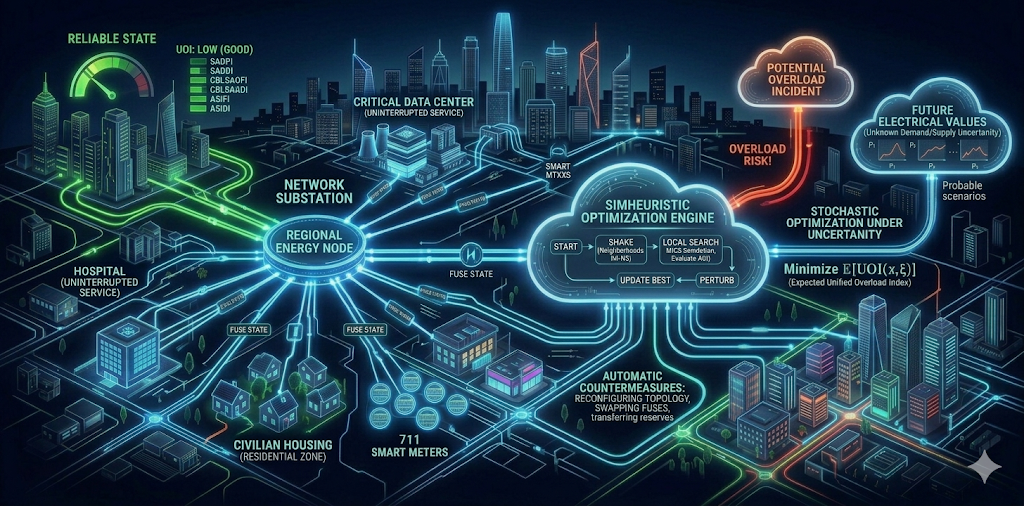 Visualisation of a smart grid's reliability optimization